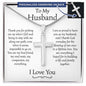 To My Husband Personalized Cross Necklace
