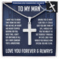 To My Man Cross Necklace, Gifts For Boyfriend From Girlfriend, Gifts For Husband From Wife, Gift For Groom From Bride On Wedding Day, Anniversary Birthday Gift For Him, Valentines Fathers Day Christmas