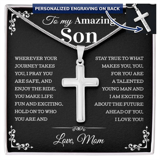 To my son from mom necklace, Mother Son necklace, Son Jewelry, Gifts For Son From Mom,  Christmas Gift for Son
