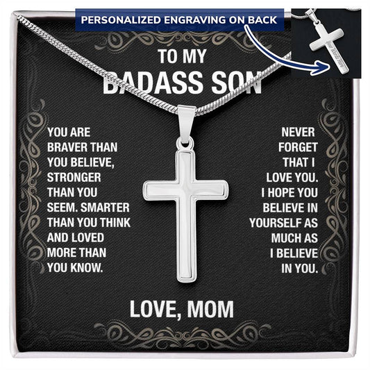 To My Badass Son Snake Chain Necklace