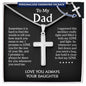 Dad Gifts From Daughter, To My Dad Necklace With Message Card, Father's Day Gift Necklace, Gift Christmas Birthday For Dad Necklace, To My Dad Necklace from Daughter