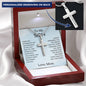 Personalized Engraved Cross Necklace From Mom, Perfect for Christmas, Birthdays, and Graduations for My Son