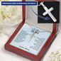 Personalized Engraved Cross Necklace From Mom, Perfect for Christmas, Birthdays, and Graduations for My Son