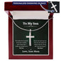 To My Son Personalized Cross Necklace • Son Gifts from Mom •  Mother to Son Gifts • Gifts for Son Birthday • Unique Gifts for Son from Mother