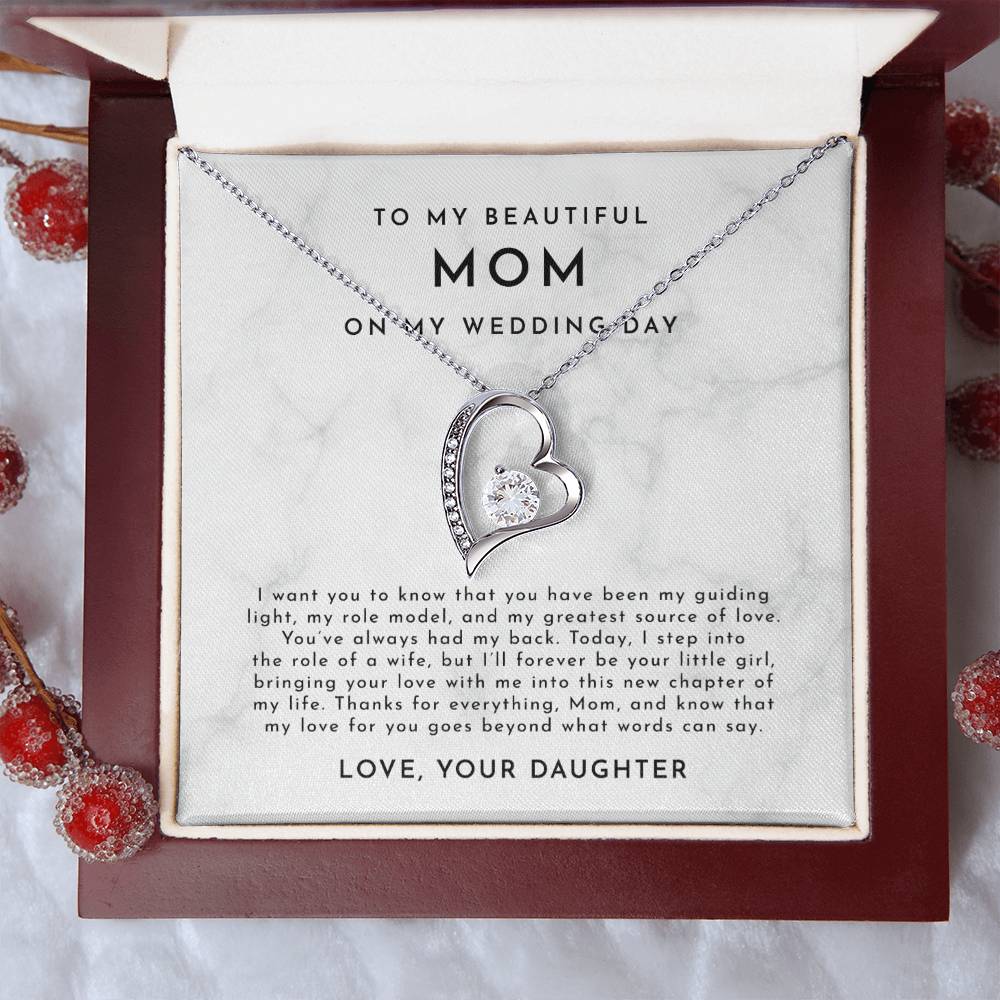 Mother Of The Bride Gift, To Mom From Daughter Gift, To My Mom On My Wedding Day Gift, Mother Of The Bride Gift Ideas, For My Mom Necklace