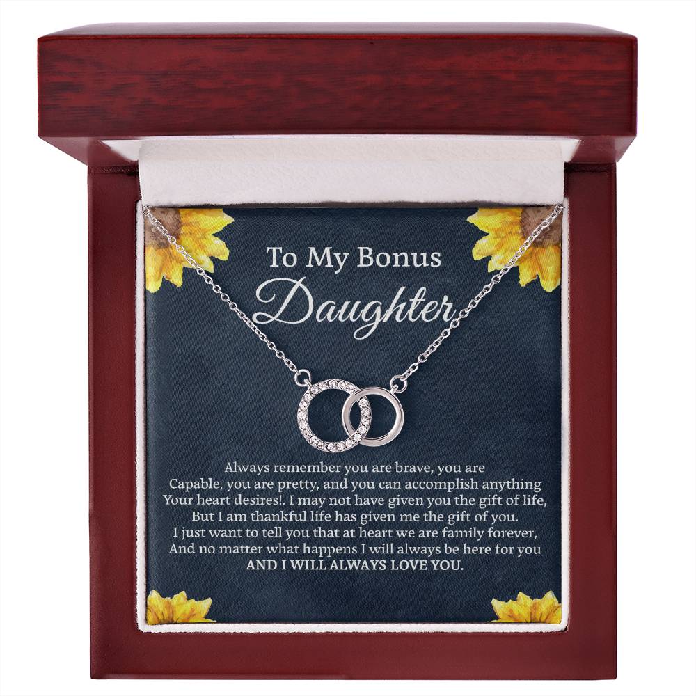 To My Bonus Daughter The Perfect Pair Necklace
