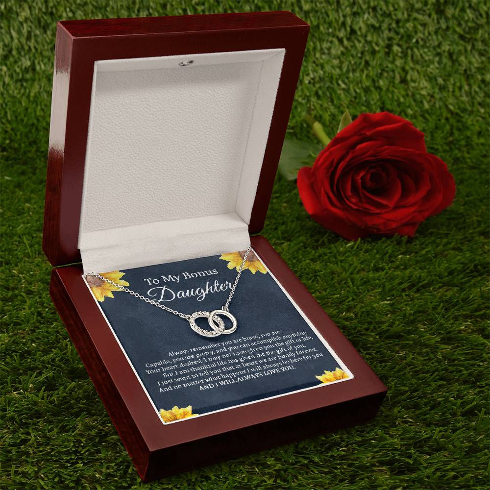 To My Bonus Daughter The Perfect Pair Necklace