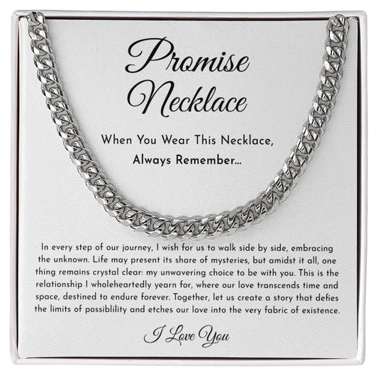 Promise Necklace For Him, Promise Gifts For Him, Boyfriend Promise Necklace, Gift For Boyfriend, Guy Valentine Gift, Boyfriend Birthday Gift