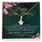 Happy Birthday Golden Necklace Card