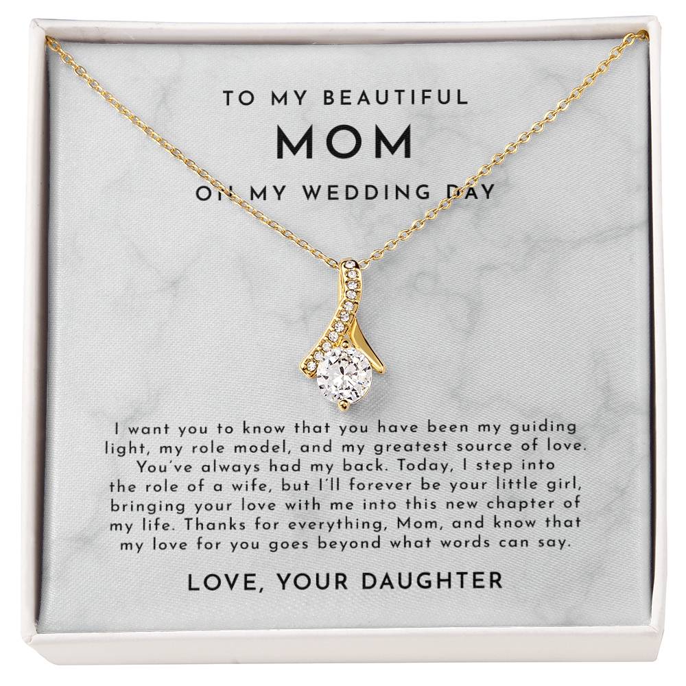 Mother Of The Bride Necklace, To My Mom On My Wedding Day Gift, Gift For Mom From Bride, Mother Of The Bride Gift, Gift For Mom Wedding Day