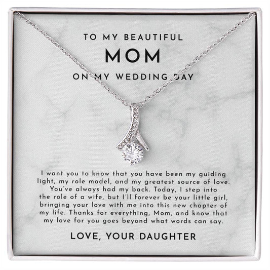 Mother Of The Bride Necklace, To My Mom On My Wedding Day Gift, Gift For Mom From Bride, Mother Of The Bride Gift, Gift For Mom Wedding Day