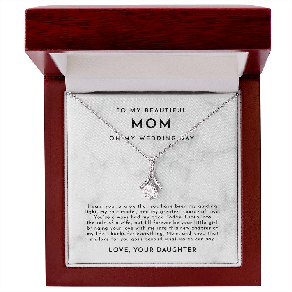 Mother Of The Bride Necklace, To My Mom On My Wedding Day Gift, Gift For Mom From Bride, Mother Of The Bride Gift, Gift For Mom Wedding Day