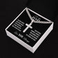 To My Dad Cuban Chain With Artisan Cross Necklace With Message Card, Father's Day Gift Necklace, Gift Christmas Birthday For Dad Necklace
