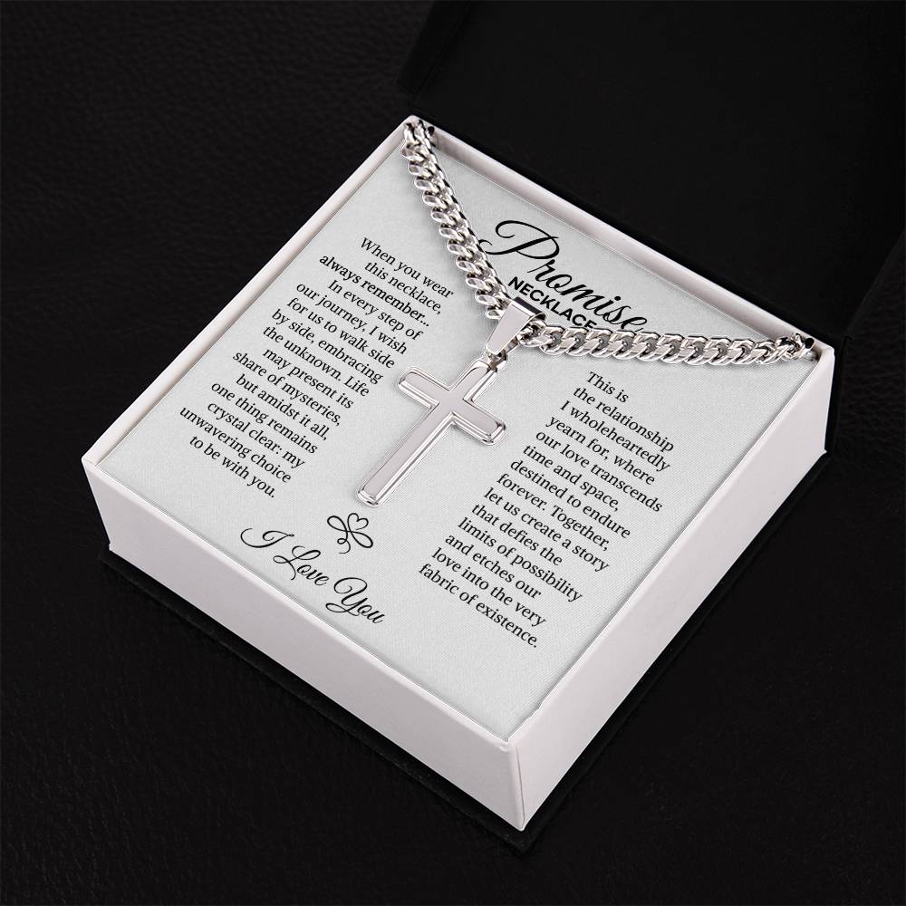 Promise Necklace Cross Cuban