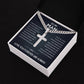 My Man Cuban Chain With Artisan Cross Necklace, Gifts For Boyfriend From Girlfriend, Gifts For Husband From Wife