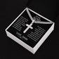 To My Son Cuban Chain With Artisan Cross Necklace From Mom, Son Gift From Mom, Mother And Son Necklace, Christmas Birthday Graduation Gifts For Son