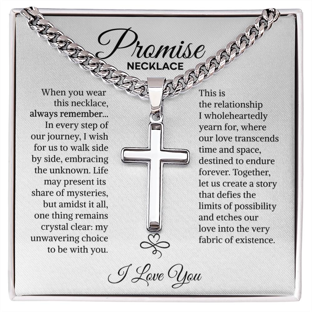 Promise Necklace Cross Cuban