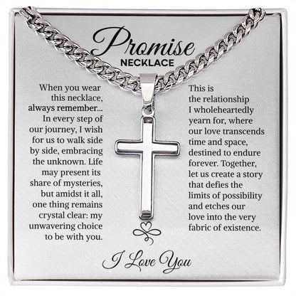 Promise Necklace Cross Cuban