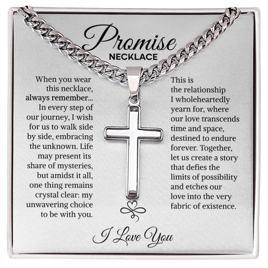 Promise Necklace Cross Cuban