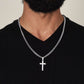 To Our Grandson Gift from Grandma and Grandpa • To Our Grandson Necklace • Cuban Chain With Artisan Cross Necklace