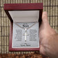 Cuban Chain With Artisan Cross Necklace For Son From Mom Birthday Presents Christmas Presents