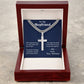 Gift for Boyfriend | Cuban Chain With Artisan  Cross Necklace from Girlfriend | Boyfriend Anniversary Jewelry