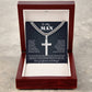 To My Man Personalized Cross Necklace, Gifts For Boyfriend From Girlfriend, Gifts For Husband From Wife, Anniversary Birthday Gift For Him