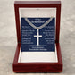 To Our Grandson Gift from Grandma and Grandpa • To Our Grandson Necklace • Cuban Chain With Artisan Cross Necklace