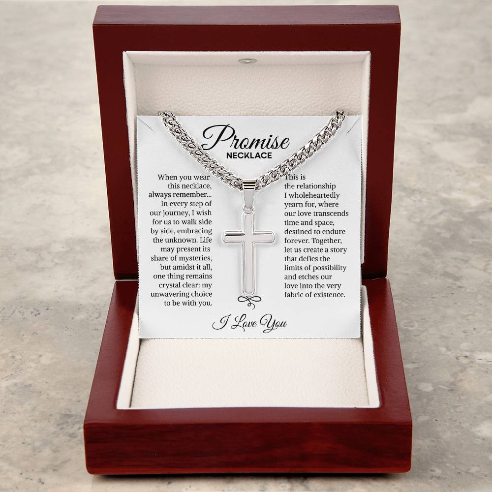Promise Necklace Cross Cuban