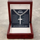 My Man Cuban Chain With Artisan Cross Necklace, Gifts For Boyfriend From Girlfriend, Gifts For Husband From Wife