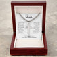 To My Man Cuban Chain With Artisan Cross Necklace • Birthday Gift • Valentine's Day Gift • Christmas Gift • Anniversary Necklace