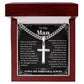 To My Man Cuban Chain with Artisan Cross Necklace, Gifts For Boyfriend From Girlfriend, Gifts For Husband From Wife, Valentine's Day Gift