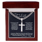 To My Soulmate Cuban Chain Cross Necklace • A Perfect Gift for Him From Wife Girlfriend • Anniversary Wedding Valentine's Day Birthday Christmas