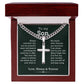 To My Son From Mom | Son Gifts From Mom and Dad | Mother and Son Cross Necklace | Birthday Gift For My Son Graduation Christmas