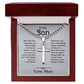 Cuban Chain With Artisan Cross Necklace For Son From Mom Birthday Presents Christmas Presents