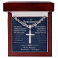 To Our Grandson Gift from Grandma and Grandpa • To Our Grandson Necklace • Cuban Chain With Artisan Cross Necklace