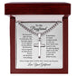 Cuban Chain with Artisan Cross Necklace for Boyfriend Anniversary Birthday Jewelry for Men
