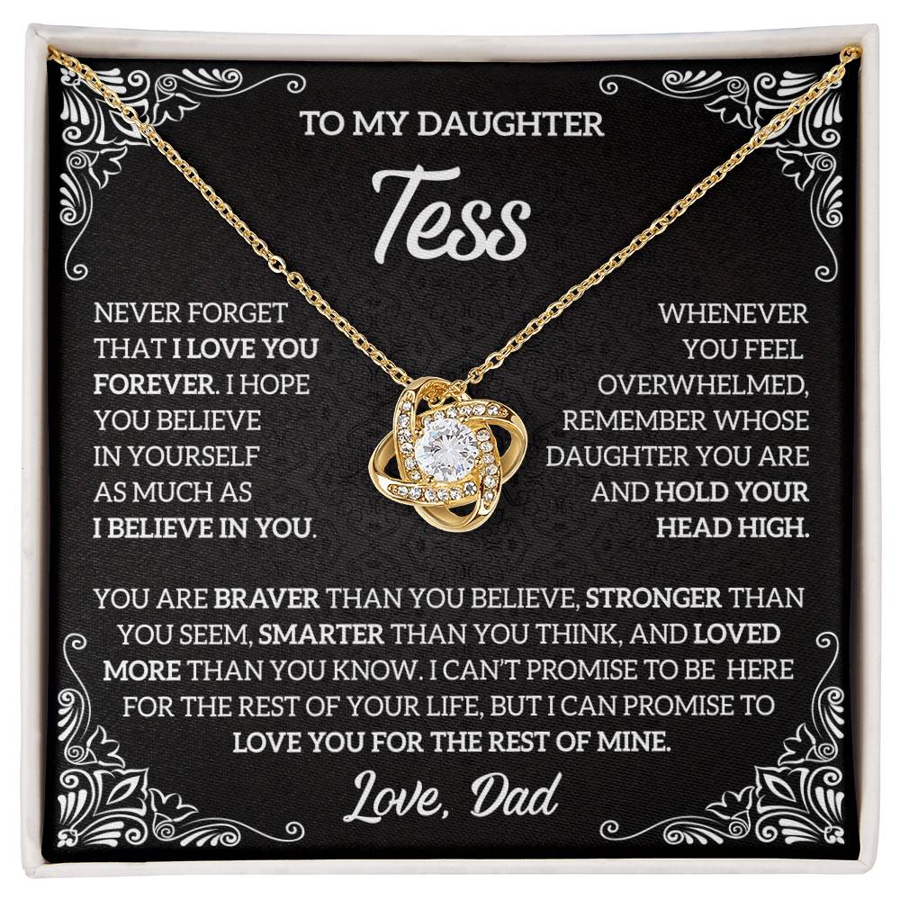 daughter neckalce card