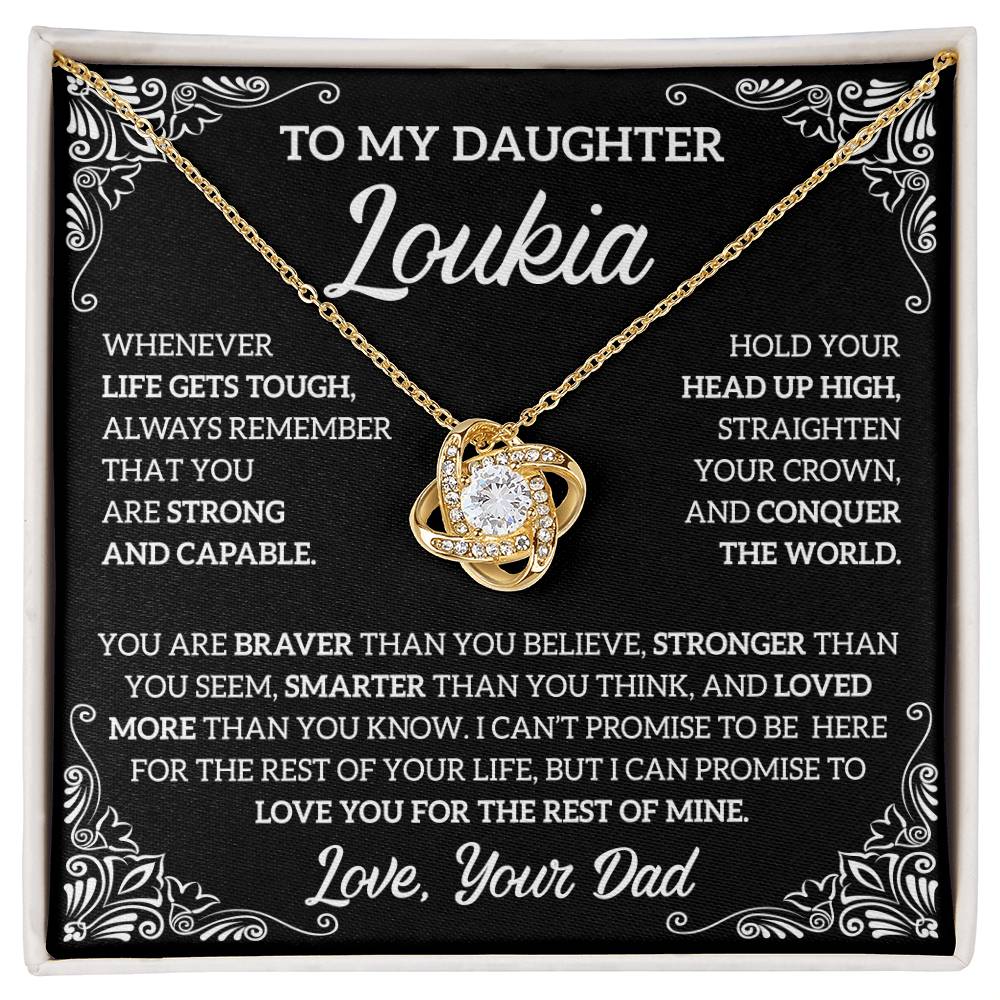 daughter necklace card