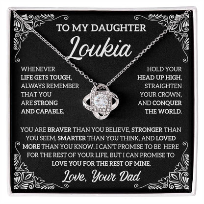 daughter necklace card