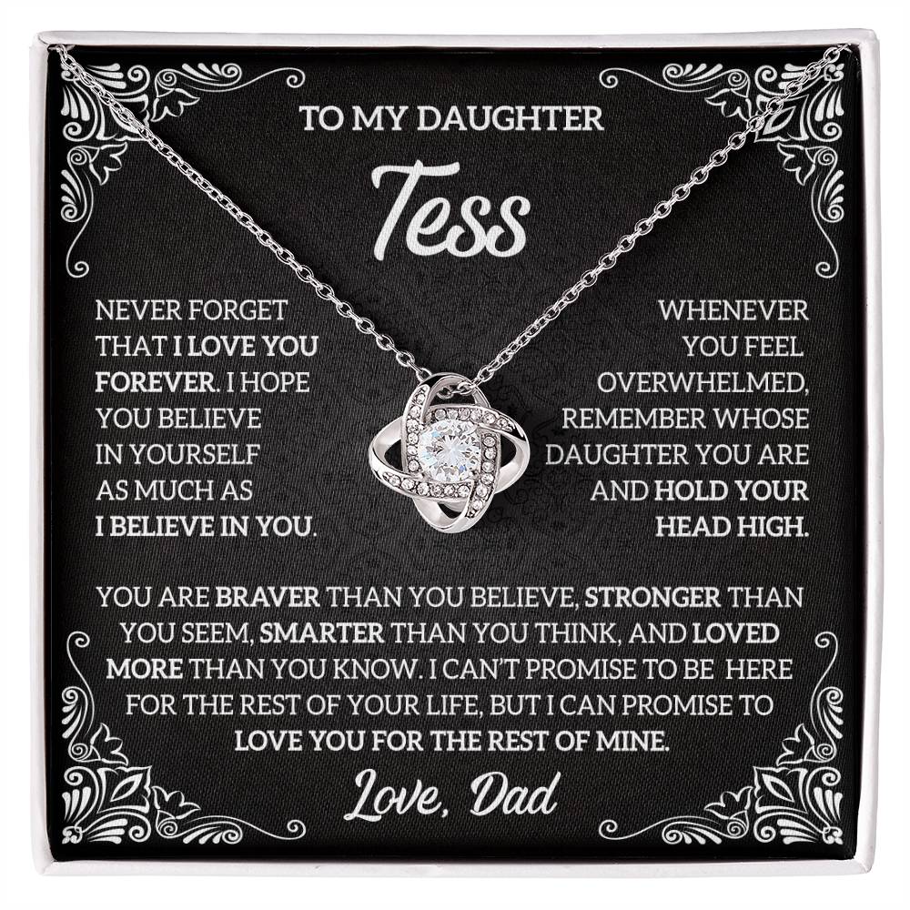 daughter neckalce card