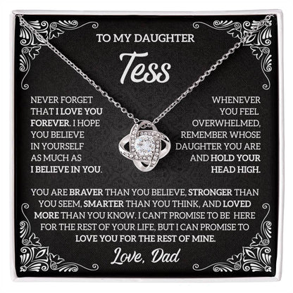 daughter neckalce card