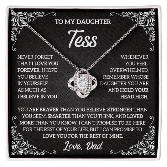 daughter neckalce card