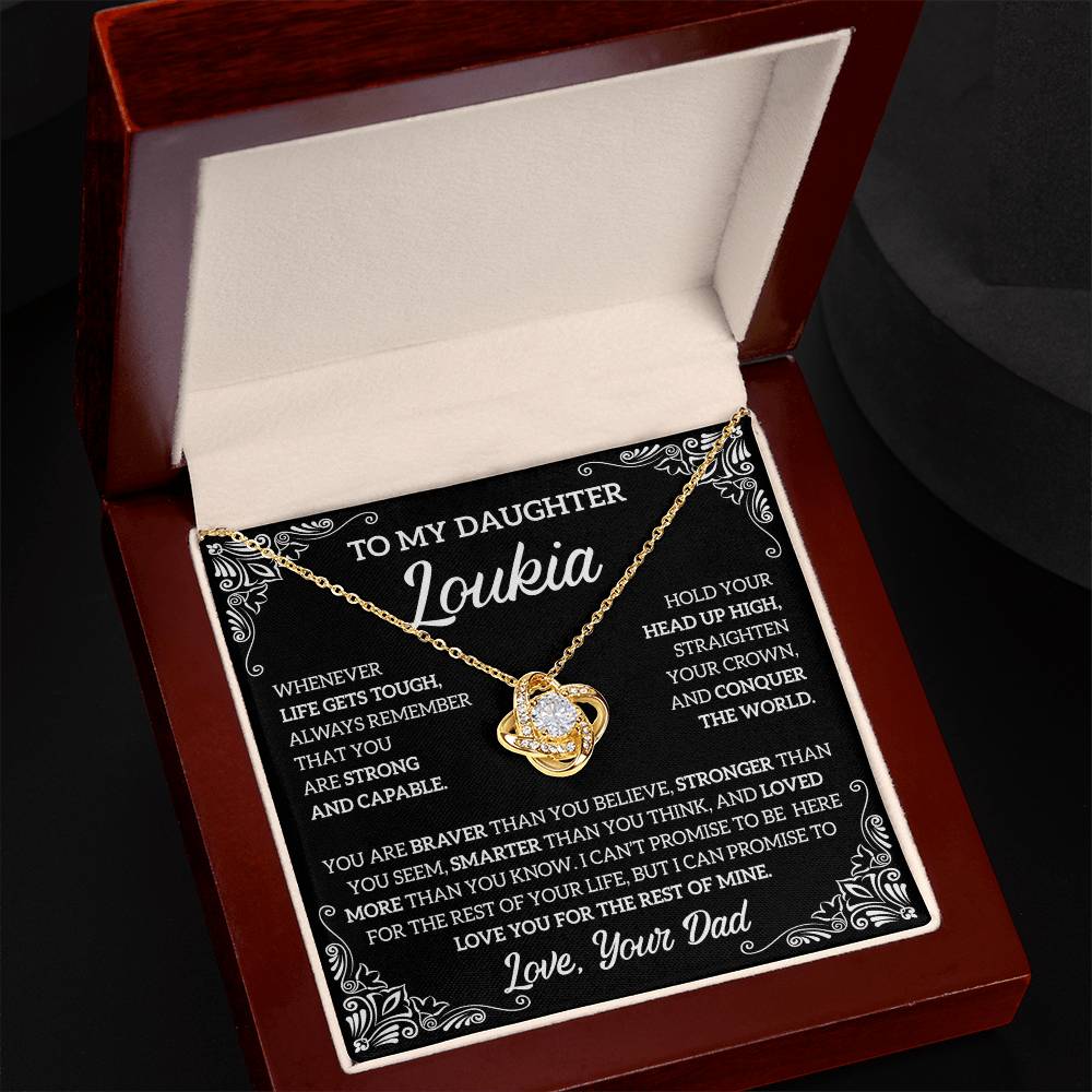 daughter necklace card