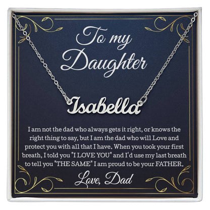 Daughter Gifts From Dad, To My Daughter Necklace From Dad, Love Knot Necklace, Daughter Necklace, Father Daughter Necklace, Gift For My Daughter, Birthday Gift, Christmas Gift To Daughter From Dad
