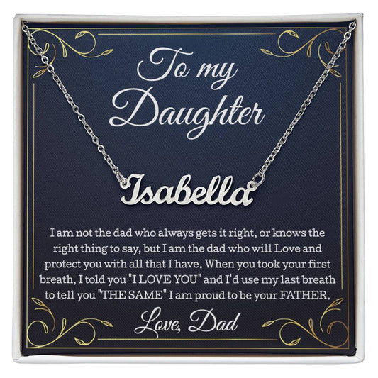 Daughter Gifts From Dad, To My Daughter Necklace From Dad, Love Knot Necklace, Daughter Necklace, Father Daughter Necklace, Gift For My Daughter, Birthday Gift, Christmas Gift To Daughter From Dad