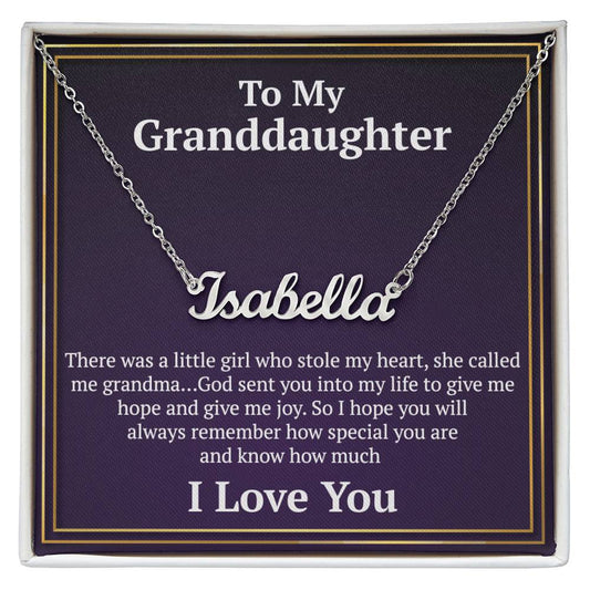 Granddaughter Necklace Gifts From Grandma Grandmother or Grandpa Grandfather To My Granddaughter Graduation Birthday Pendant Jewelry with Message Card and Gift Box