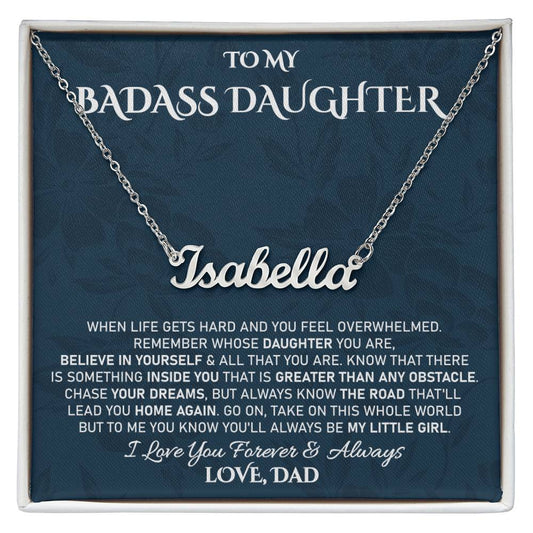 Father to Daughter Gifts from Dad to Daughter Necklace, Father Daughter Necklace for Daughter from Dad, To My Daughter Necklace from Daddy On Birthday, Mothers Day, Includes Gift Box and Message Card