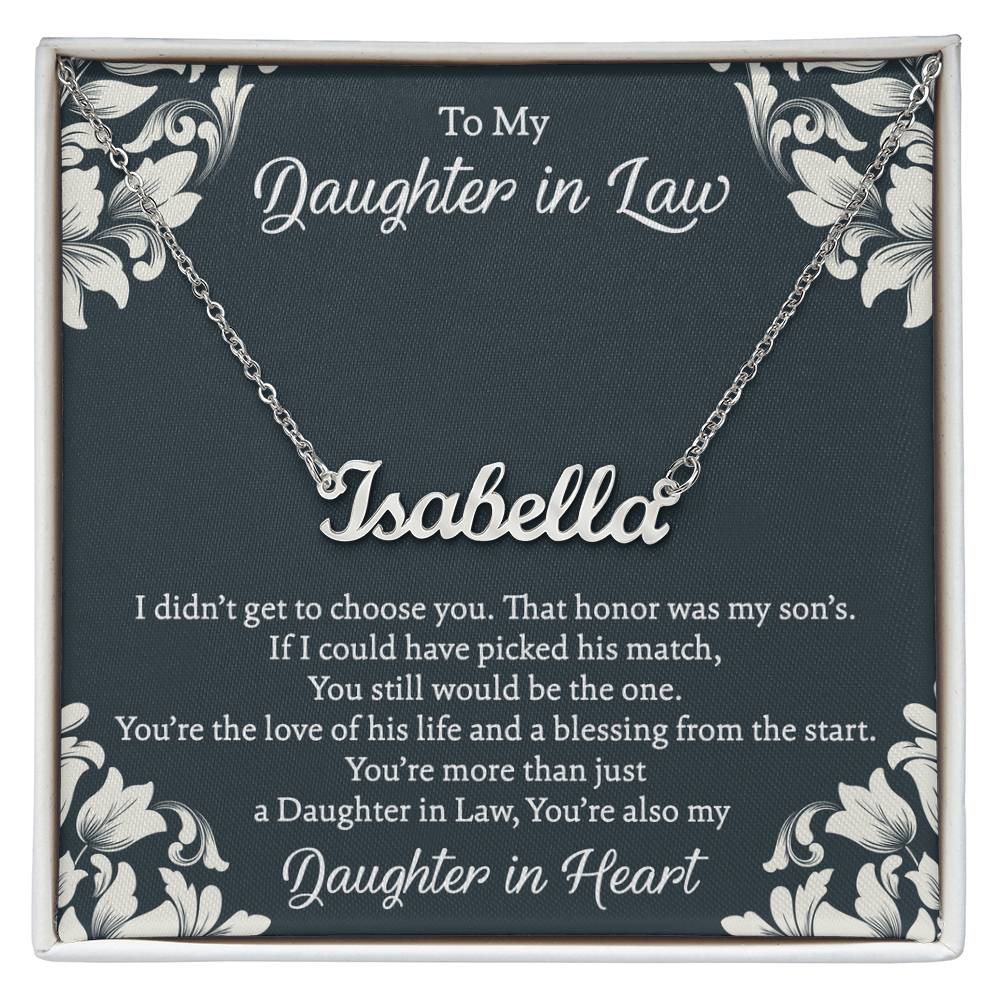 Daughter-in-Law Necklace Gift from Mother-in-Law, To My Daughter-in-Law Honor Pendant Jewelry with Message Card and Gift Box. Surprise Gift for Daughter-in-Law Perfect Daughter-in-Law Gift
