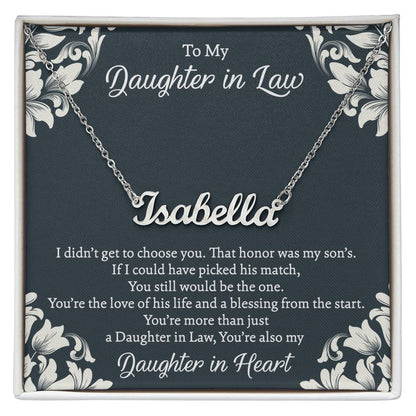 Daughter-in-Law Necklace Gift from Mother-in-Law, To My Daughter-in-Law Honor Pendant Jewelry with Message Card and Gift Box. Surprise Gift for Daughter-in-Law Perfect Daughter-in-Law Gift